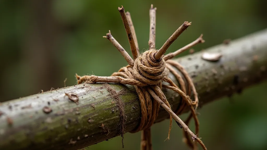 Bamboo spar repair with twine