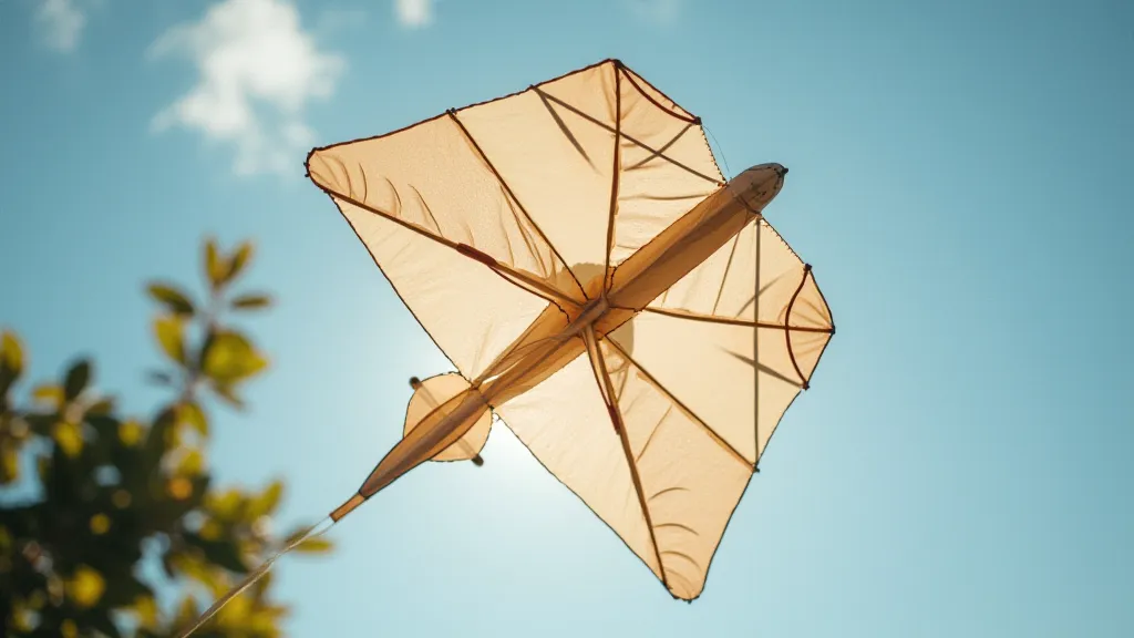 Detailed view of a completed box kite