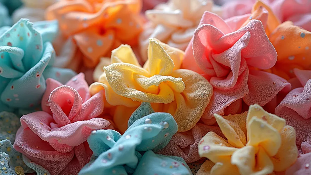 Fabric scraps for kite tail construction