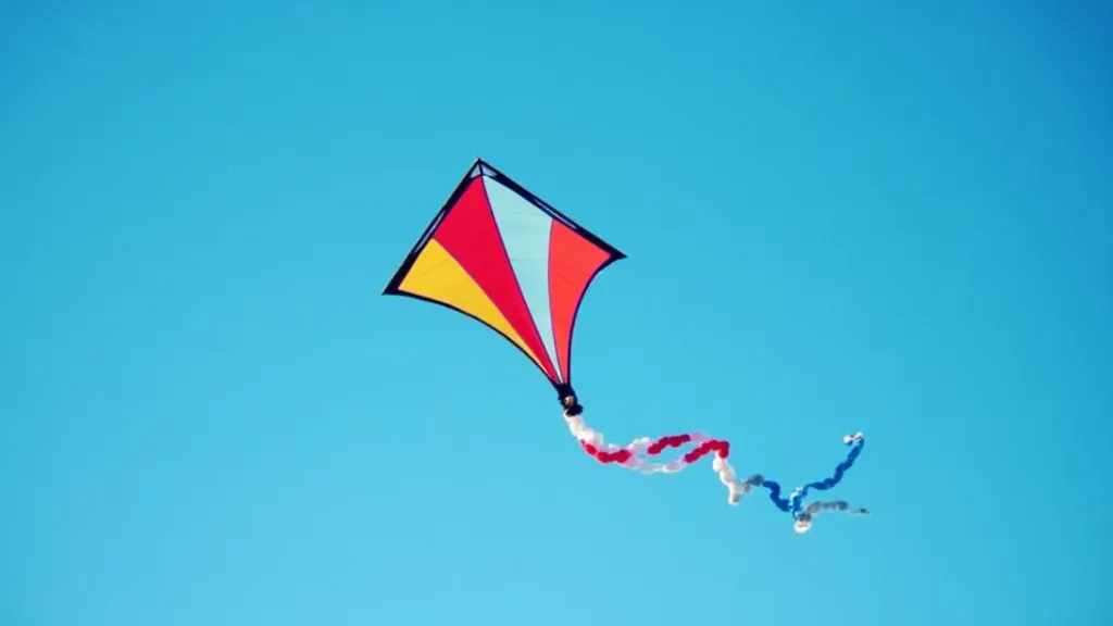 Diamond kite flying in the sky
