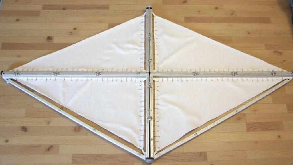 Partially assembled kite frame