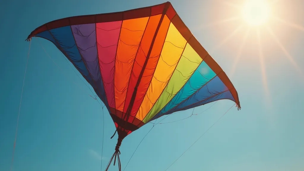 Kite sail with a small tear