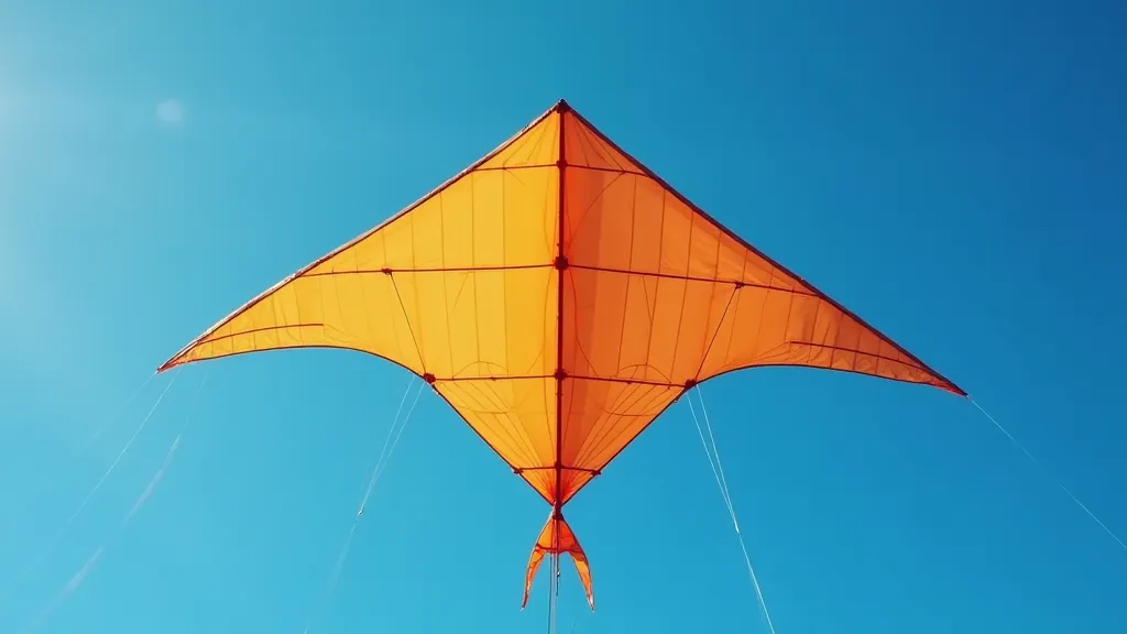 Large delta kite soaring