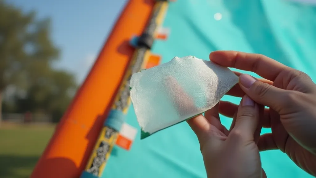 Repairing a tear in a kite sail